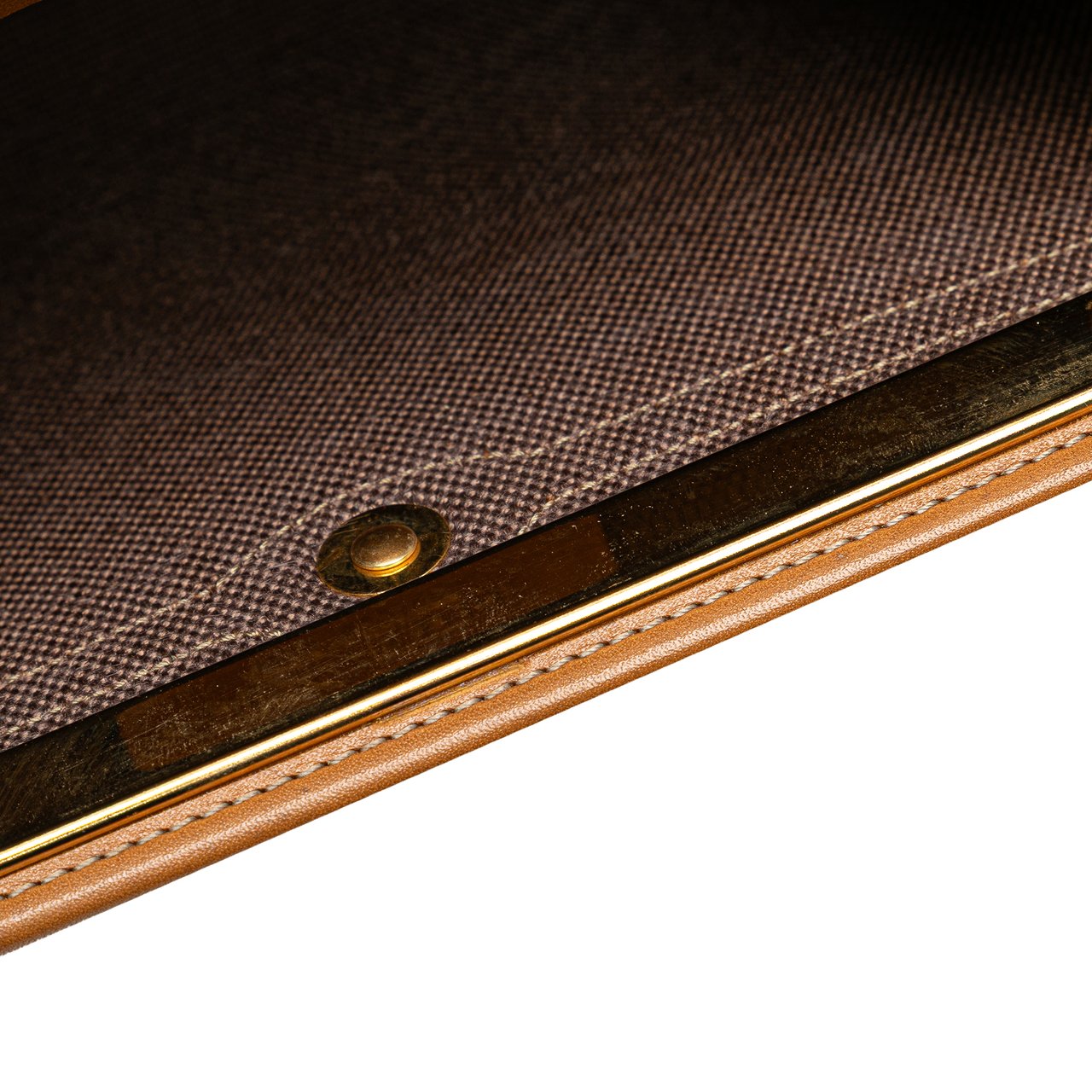 Dior Honeycomb Coated Canvas Clutch Bruin