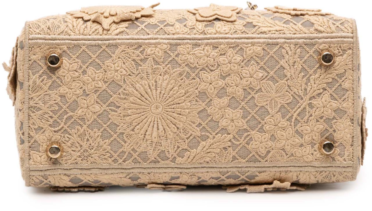 Dior Medium Embroidered Lace 3D Macrame Lady D Lite Bruin