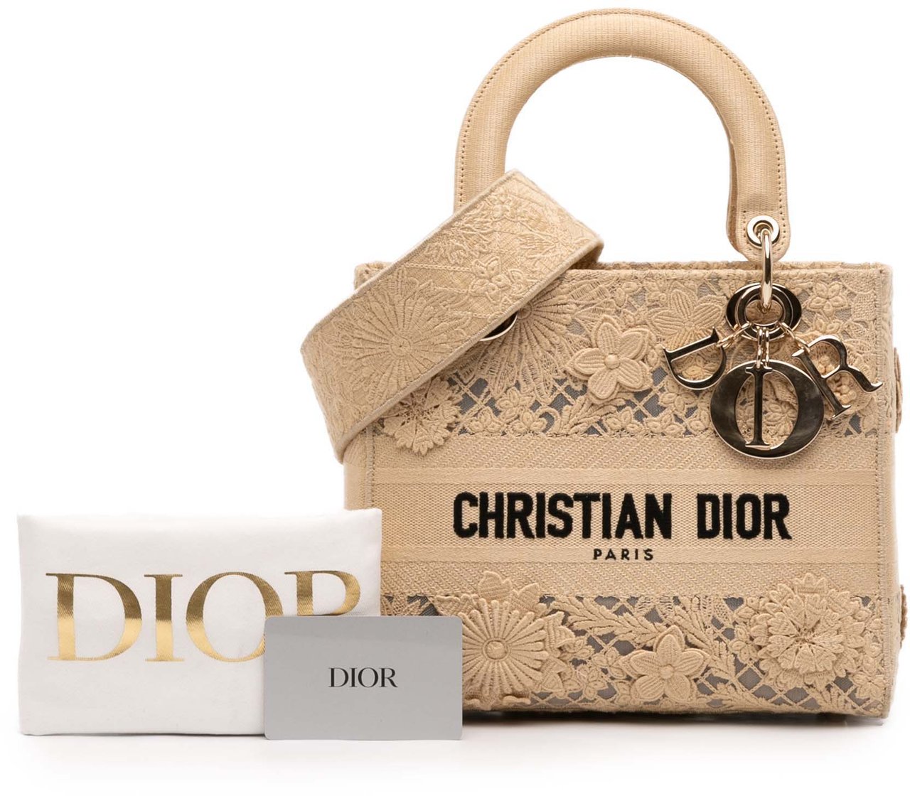 Dior Medium Embroidered Lace 3D Macrame Lady D Lite Bruin