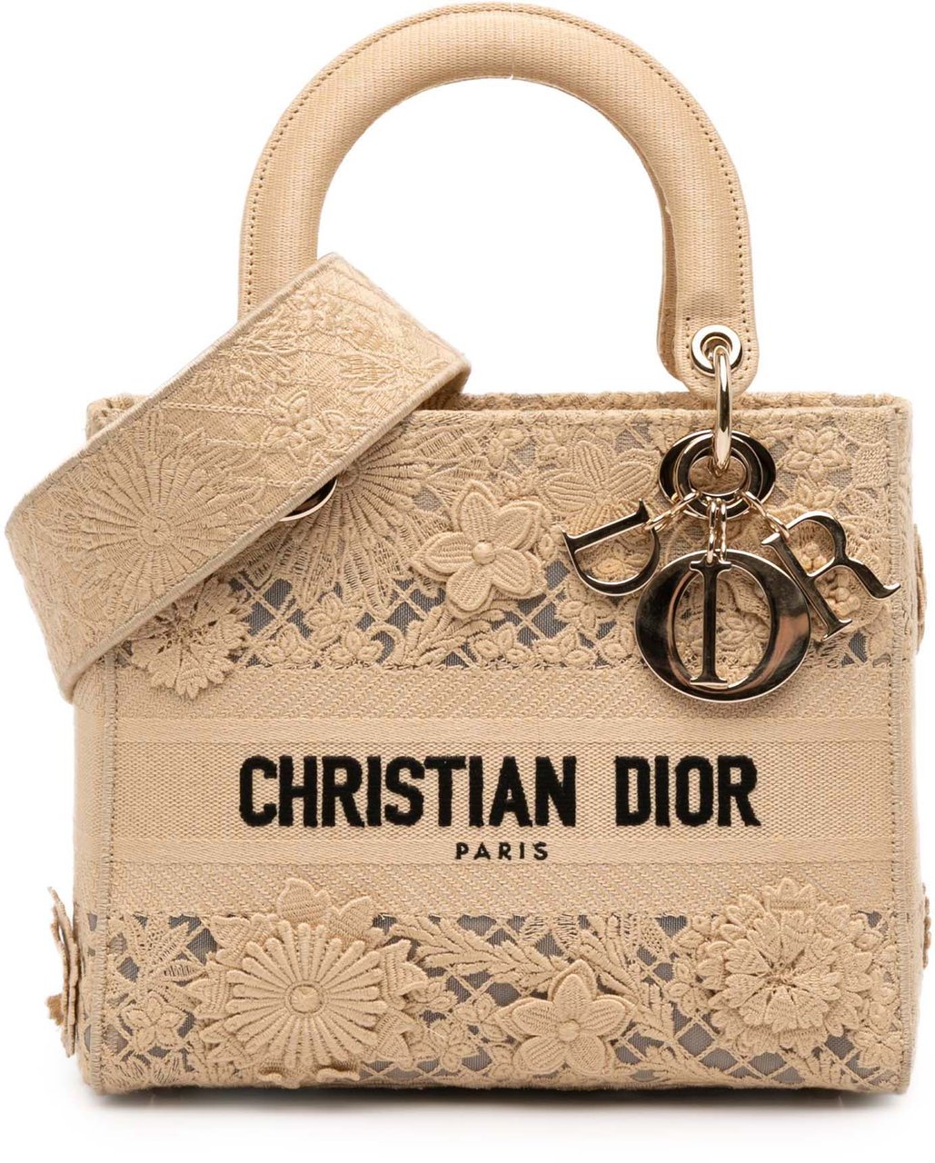 Dior Medium Embroidered Lace 3D Macrame Lady D Lite Bruin