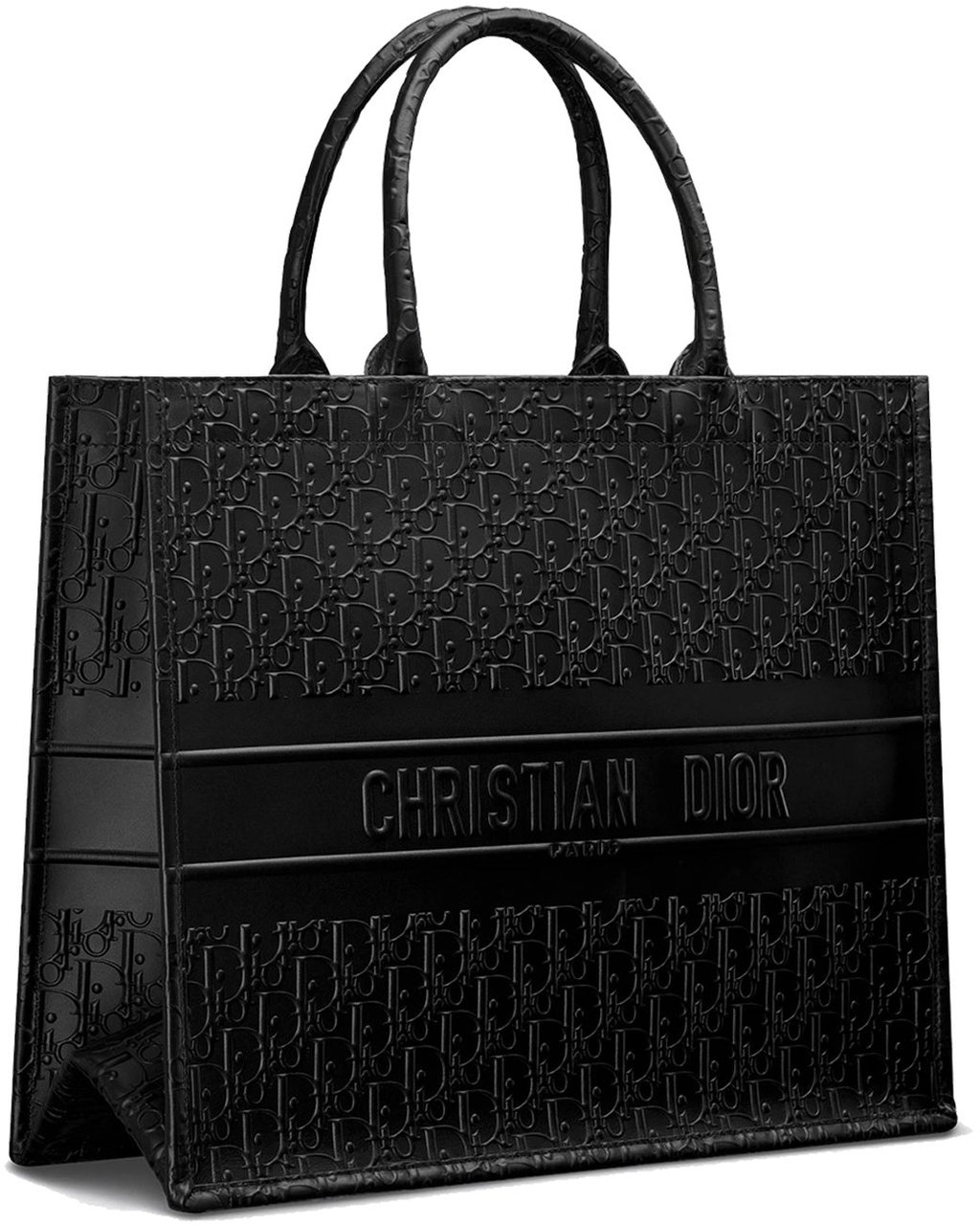 Dior Oblique Leather Tote Bag Zwart