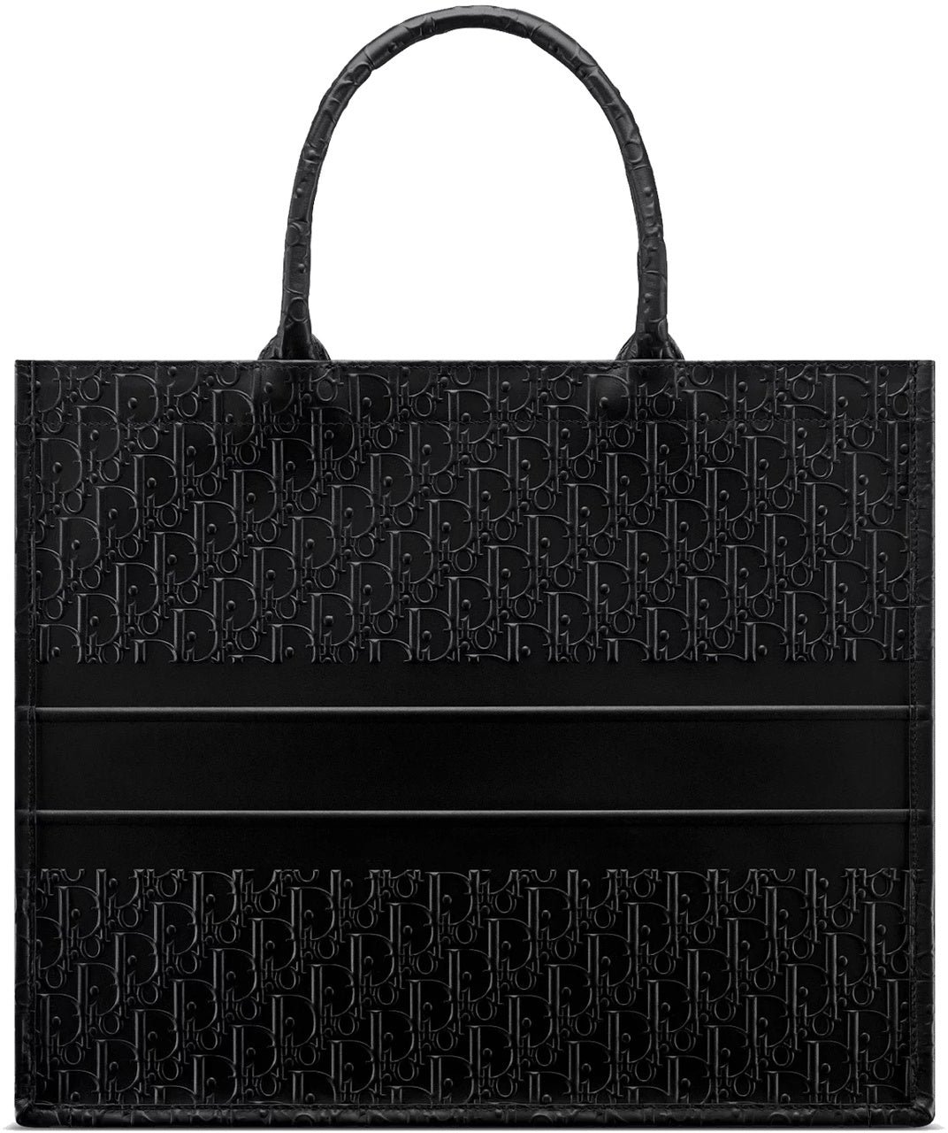 Dior Oblique Leather Tote Bag Zwart