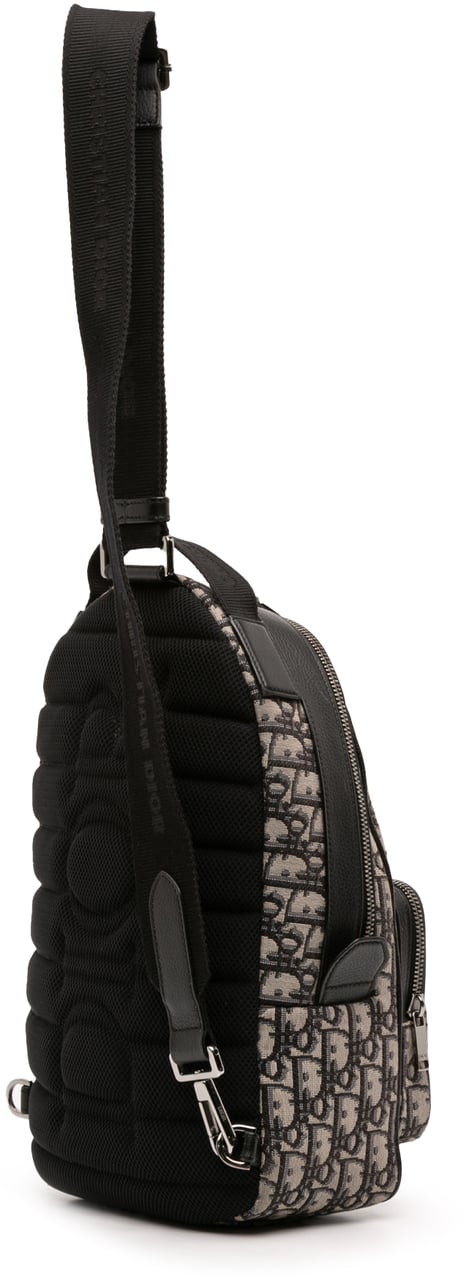 Dior Mini Oblique Canvas Rider Sling Bag Blauw