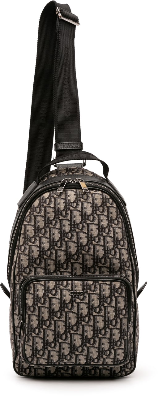 Dior Mini Oblique Canvas Rider Sling Bag Blauw