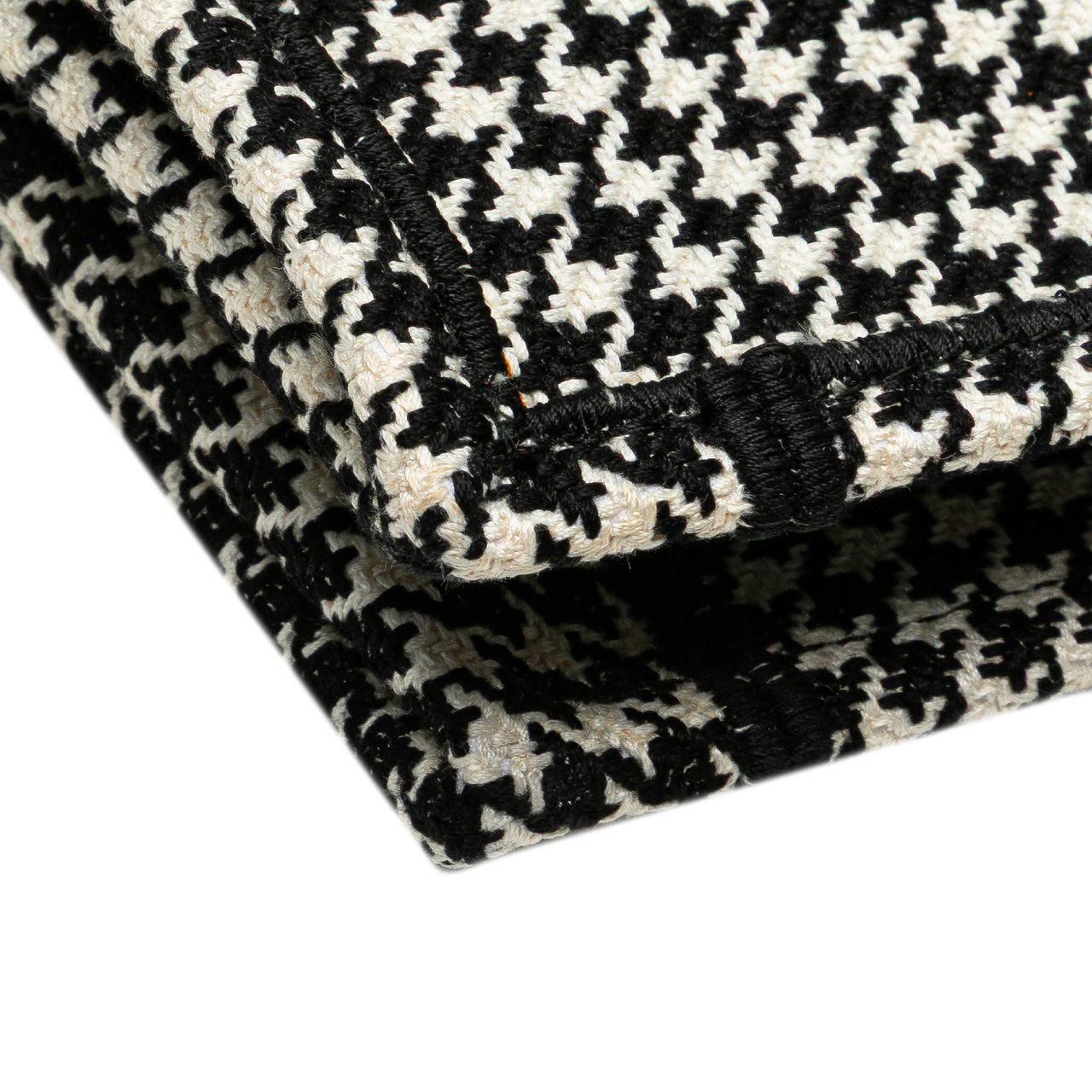 Dior Large Canvas Houndstooth Embroidered Book Tote Zwart