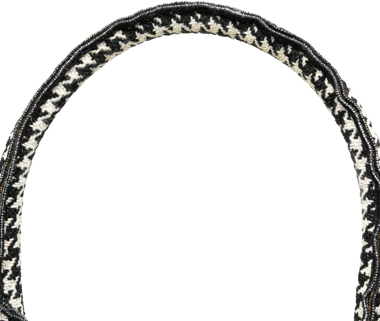 Dior Large Canvas Houndstooth Embroidered Book Tote Zwart