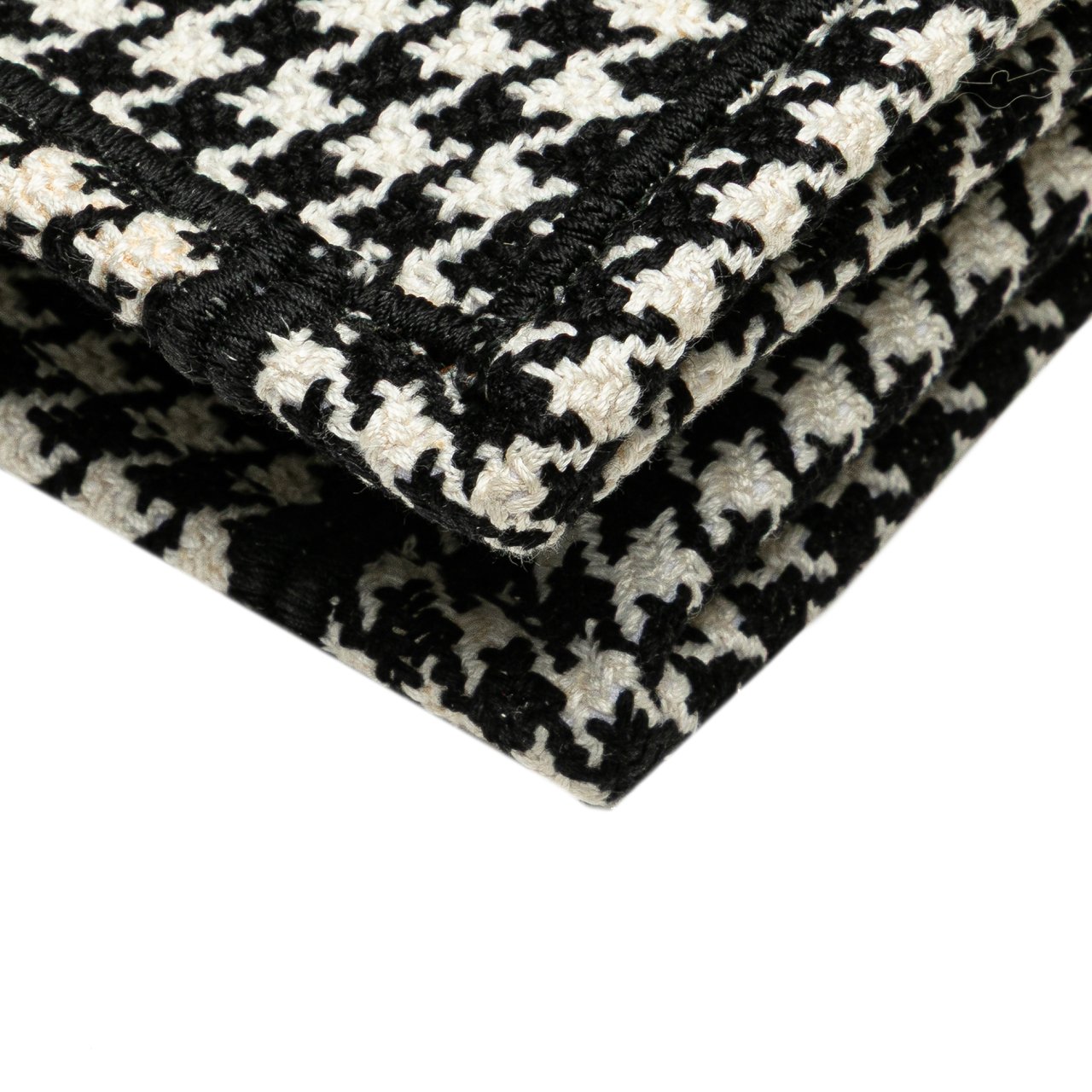 Dior Large Canvas Houndstooth Embroidered Book Tote Zwart