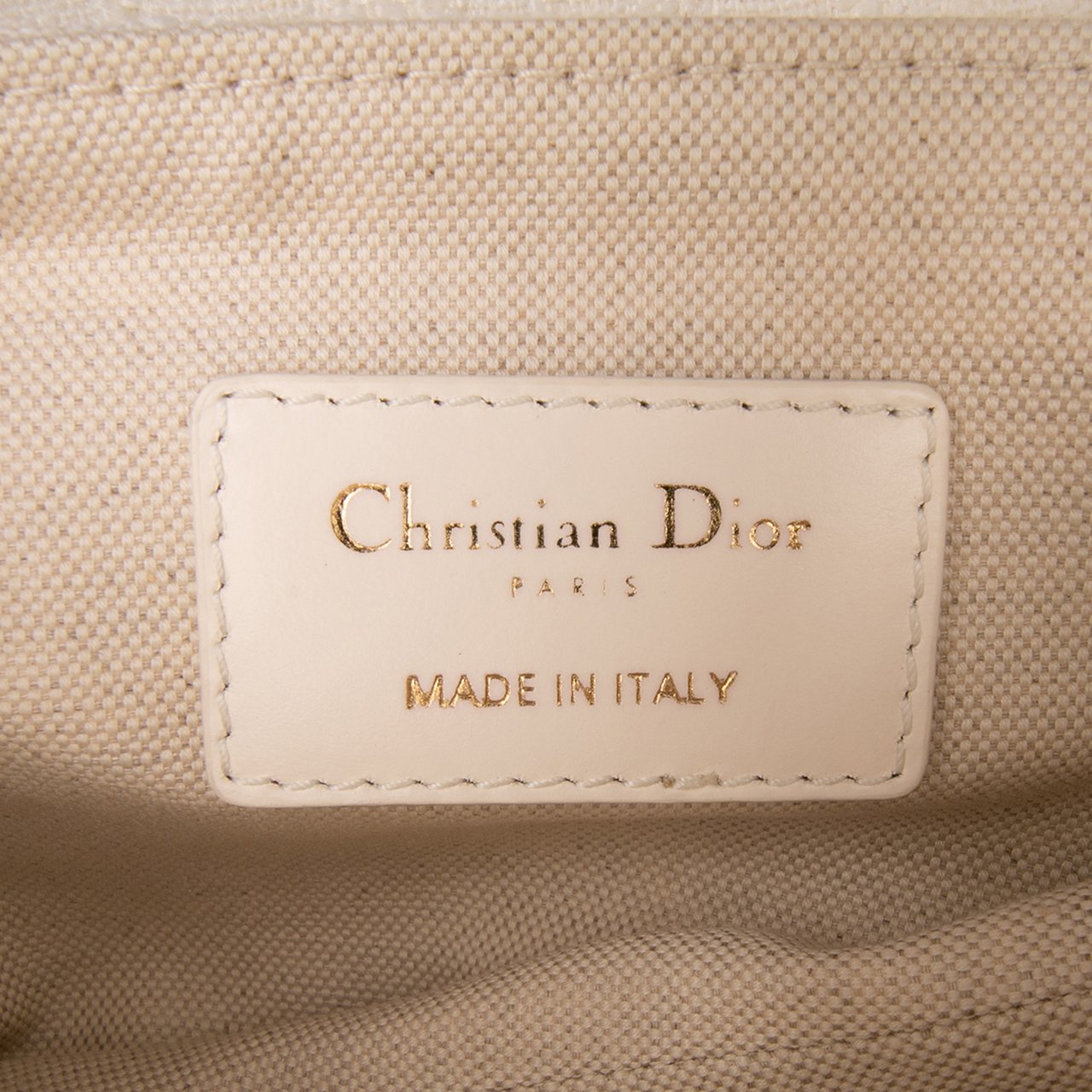 Dior Mini Oblique Canvas Saddle Bag Wit