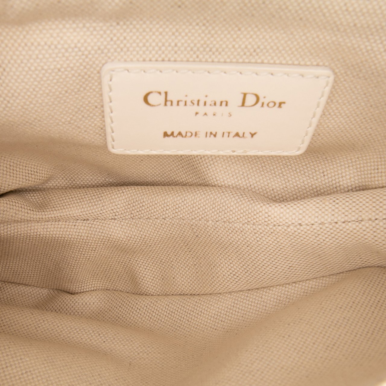 Dior Mini Oblique Canvas Saddle Bag Wit