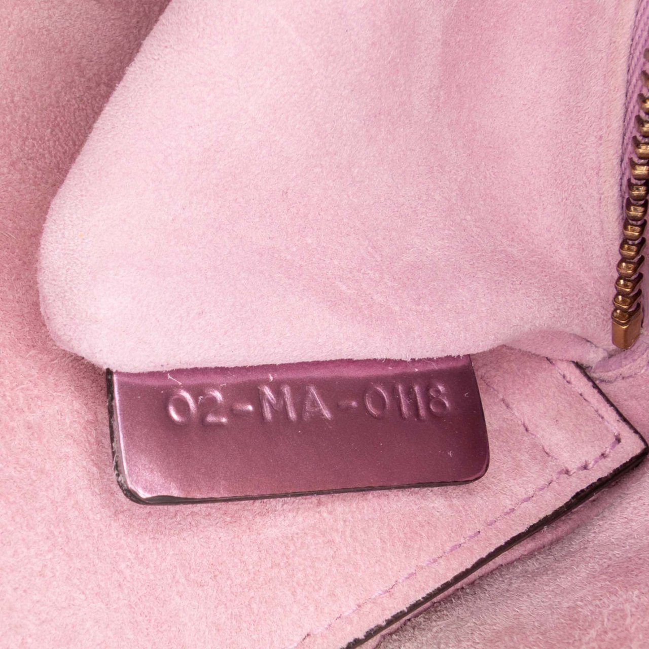 Dior Mini Metallic Glazed Calfskin Lady Dior Roze