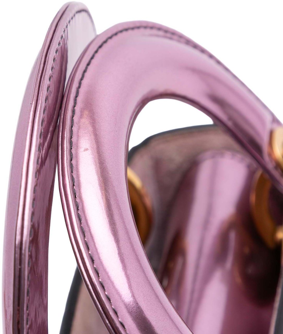 Dior Mini Metallic Glazed Calfskin Lady Dior Roze