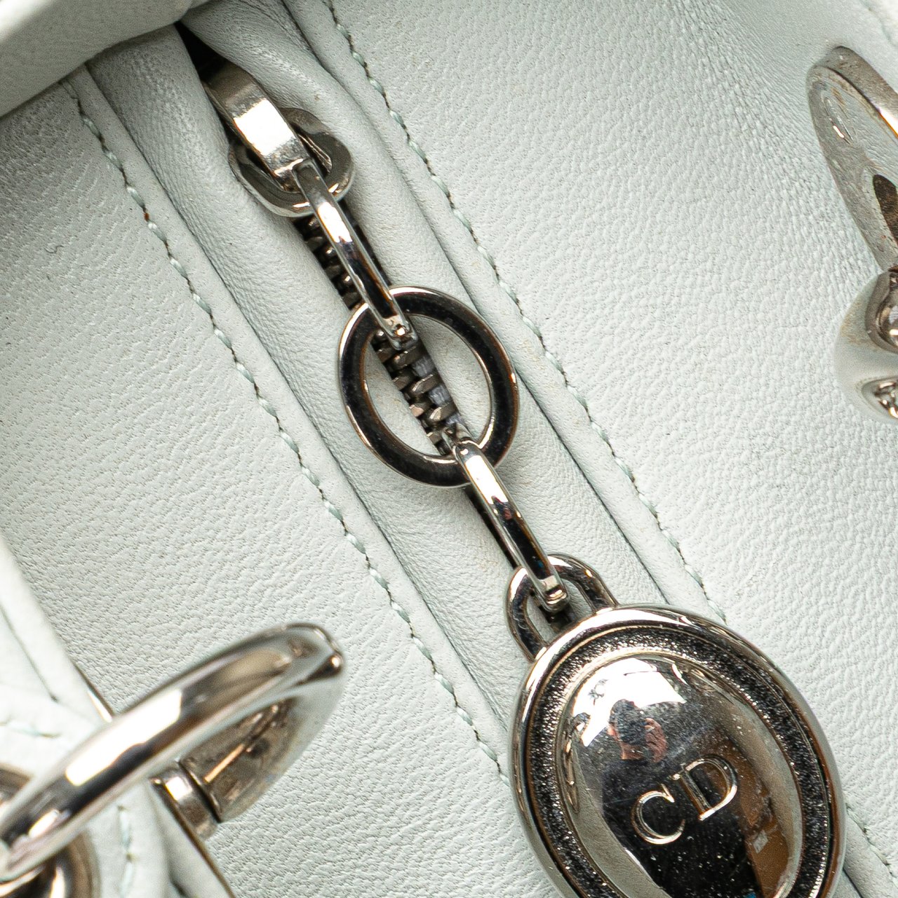 Dior Medium Calfskin Embroidered Flower Lady Dior Wit