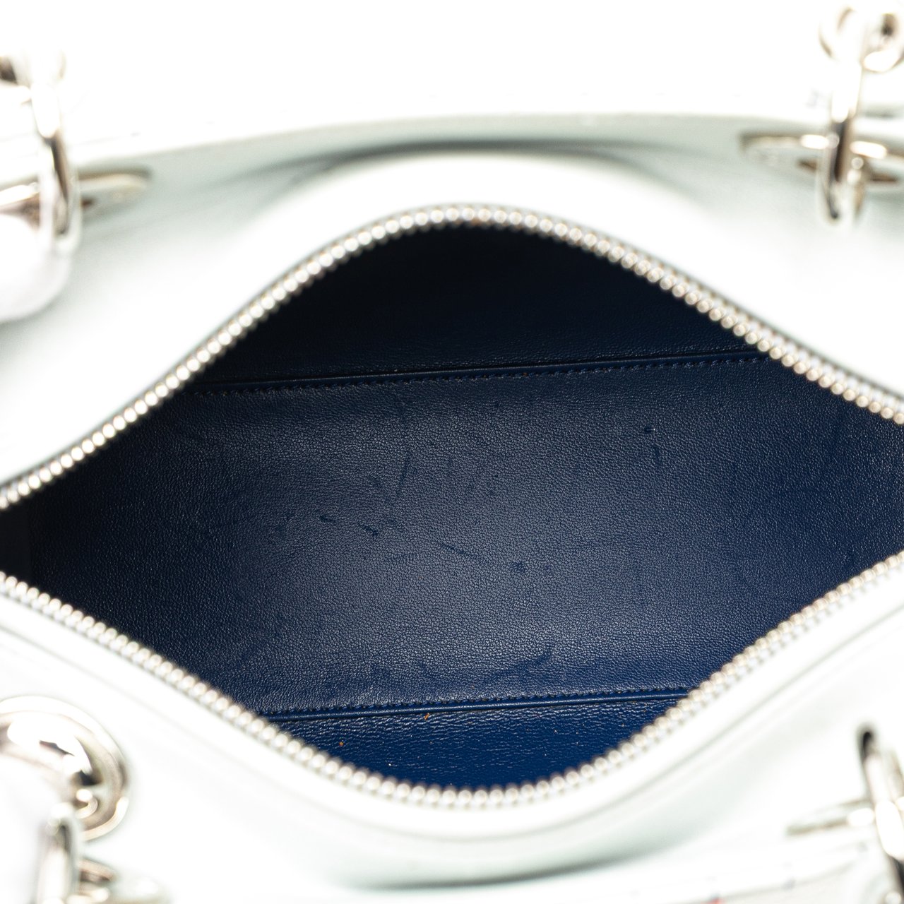 Dior Medium Calfskin Embroidered Flower Lady Dior Wit