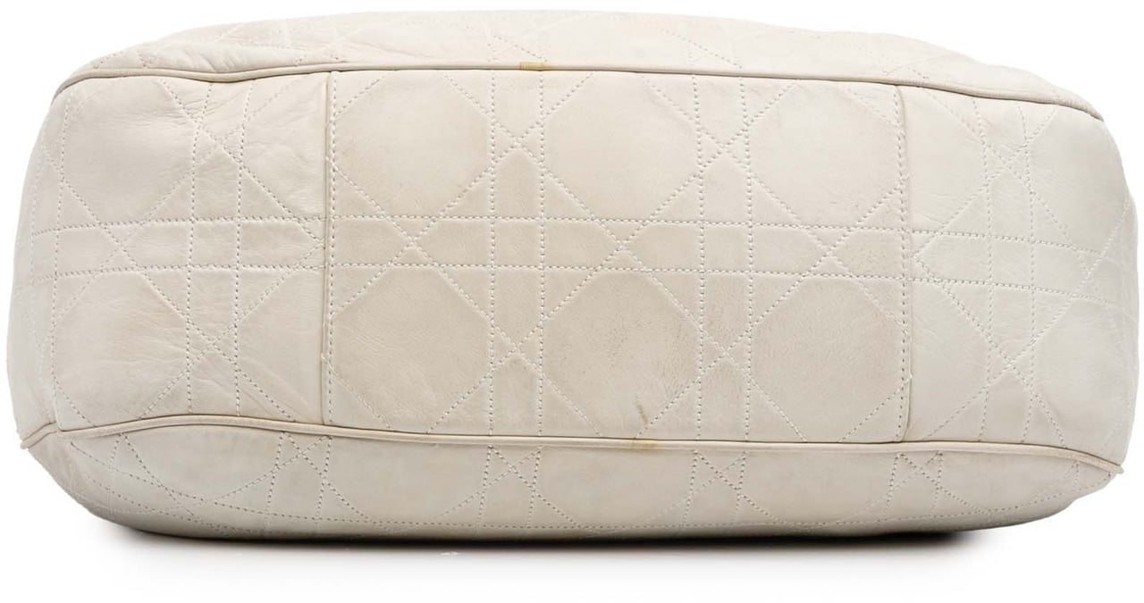 Dior Lambskin Cannage Drawstring Hobo Wit