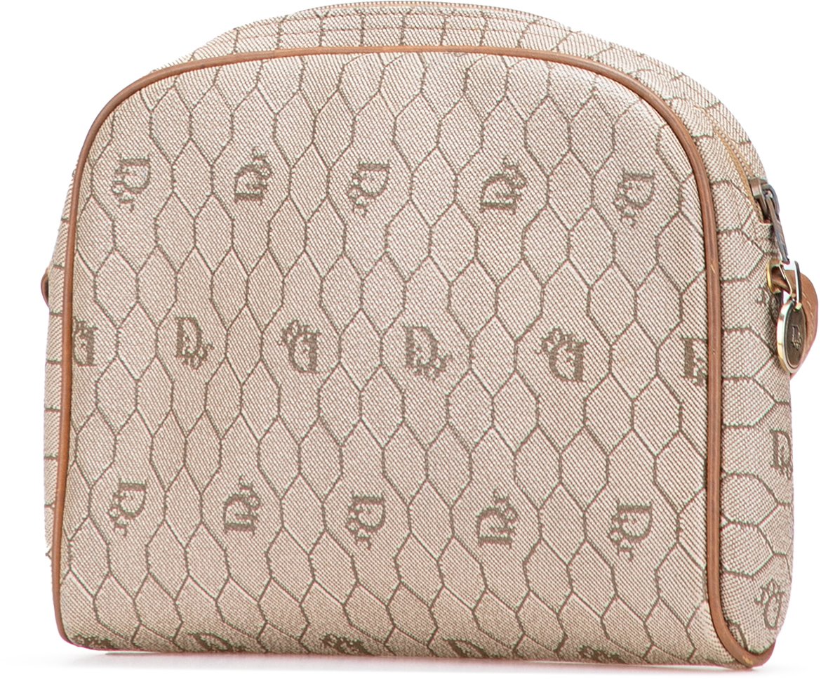 Dior Honeycomb Coated Canvas Crossbody Bruin