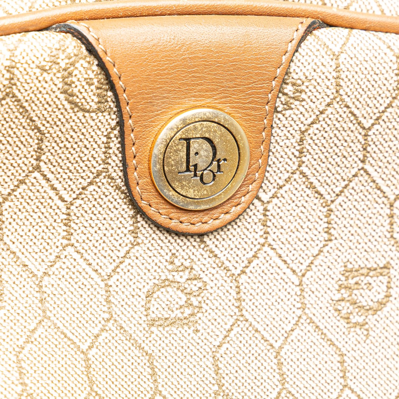 Dior Honeycomb Coated Canvas Crossbody Bruin