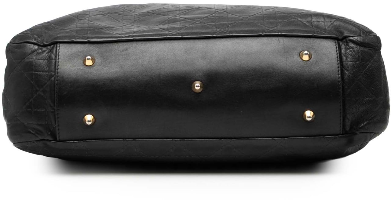 Dior Large Lambskin Cannage Lady Dior Soft Shopping Tote Zwart