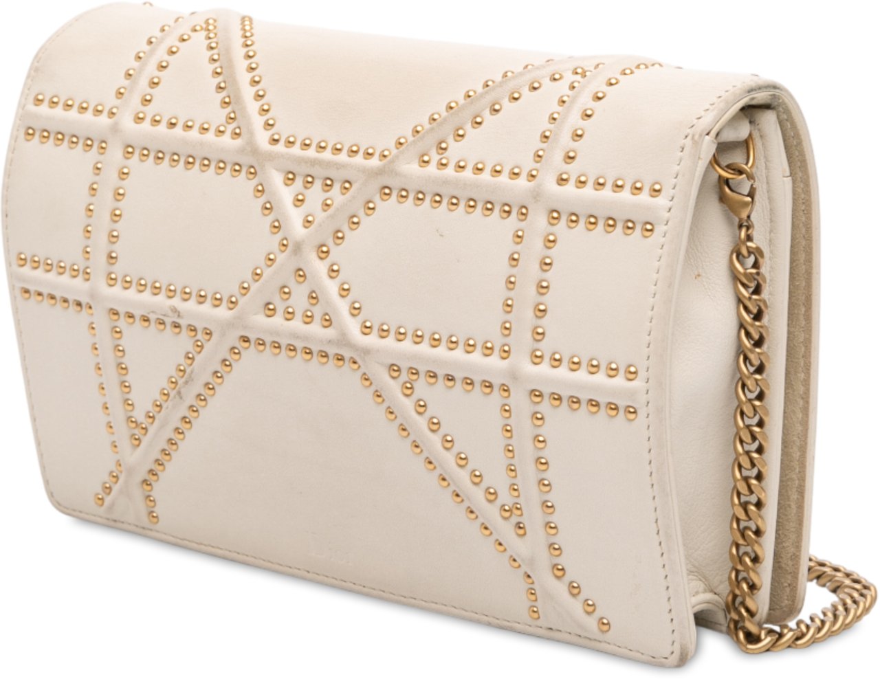 Dior Studded Lambskin Diorama Wallet on Chain Wit