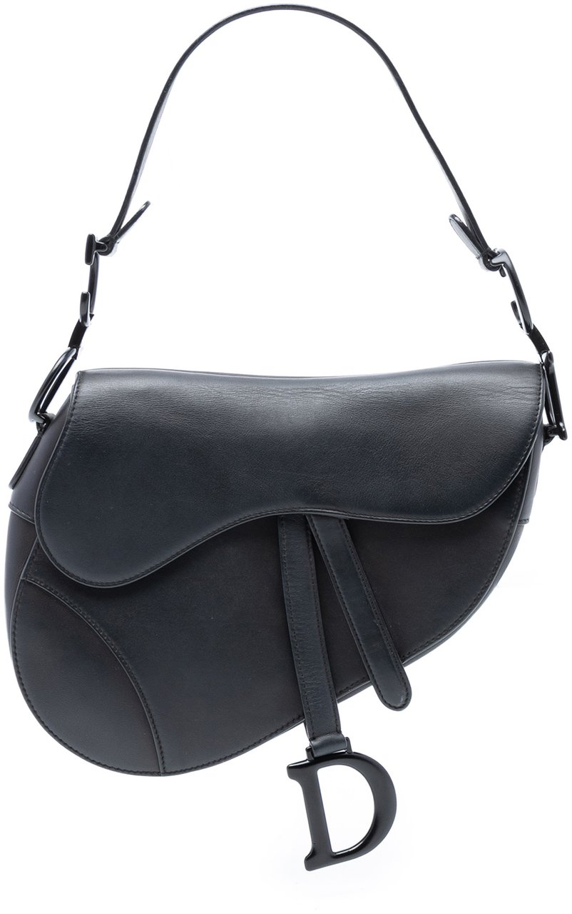 Dior Ultra Matte Calfskin Saddle Bag Zwart