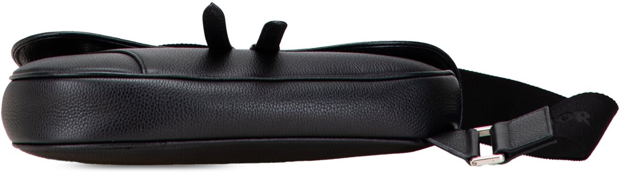 Dior Kim Jones Grained Calfskin Saddle Bag Zwart
