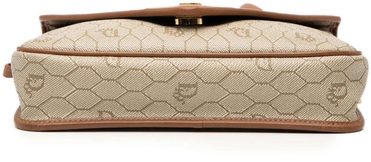 Dior Honeycomb Coated Canvas Crossbody Bruin