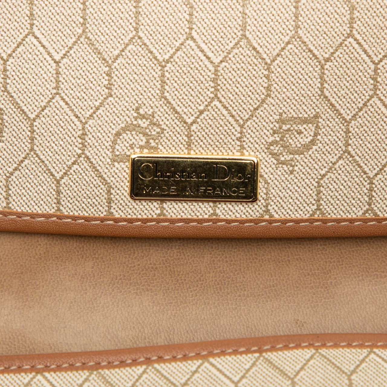Dior Honeycomb Coated Canvas Crossbody Bruin