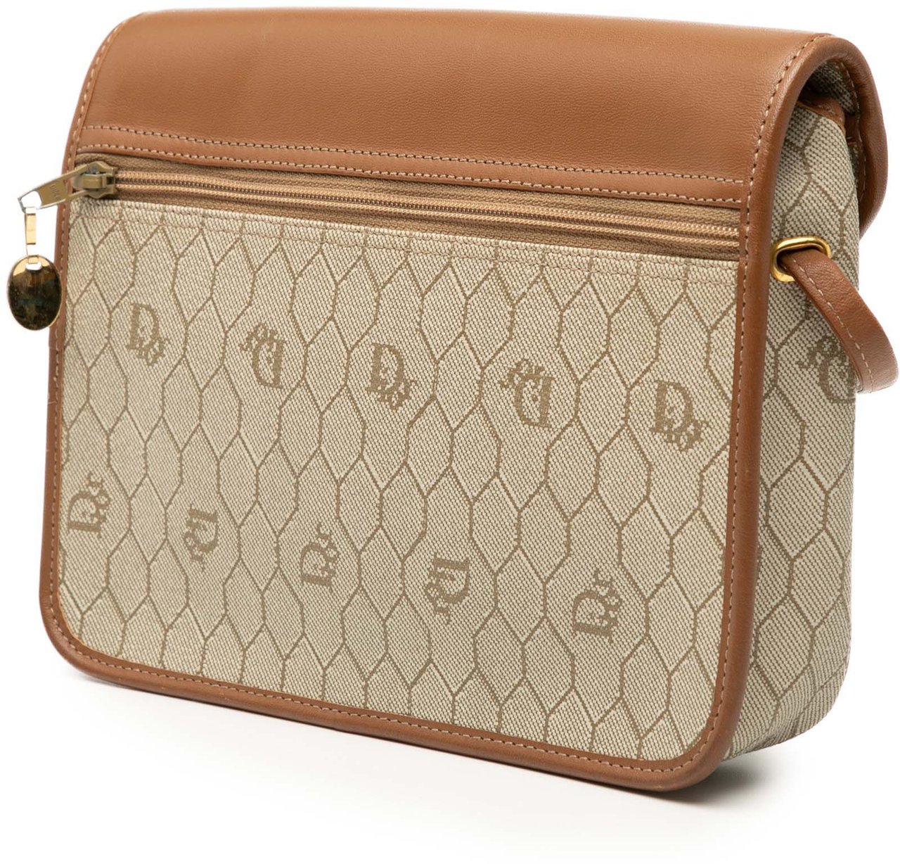 Dior Honeycomb Coated Canvas Crossbody Bruin
