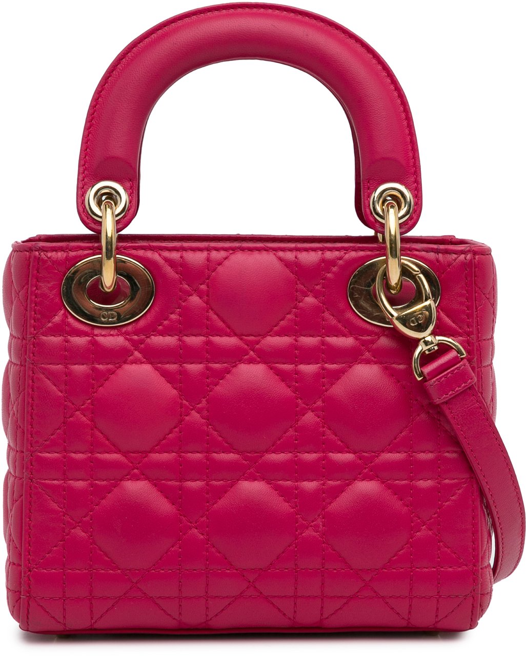 Dior Mini Lambskin Cannage Lady Dior Roze