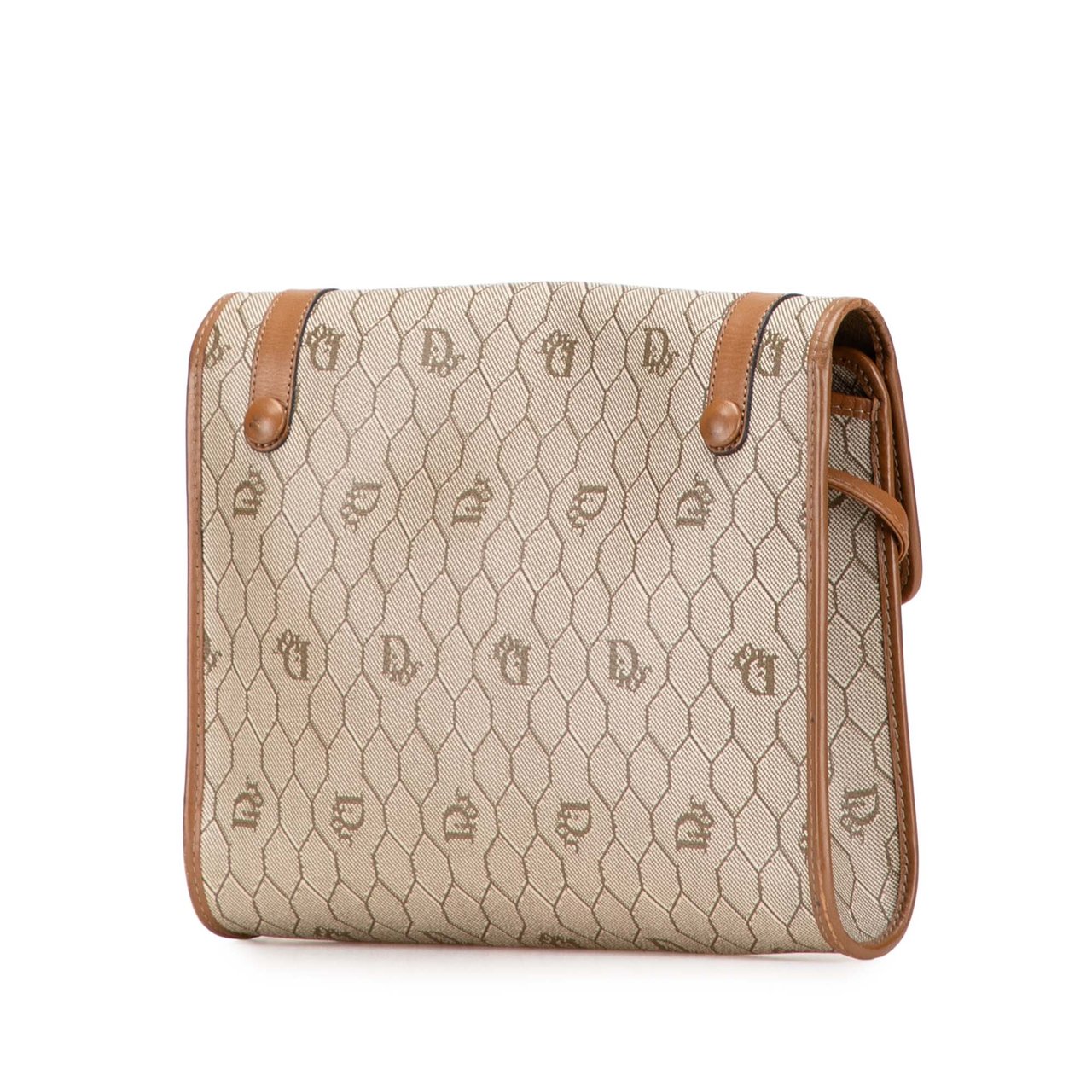 Dior Honeycomb Coated Canvas Crossbody Bruin