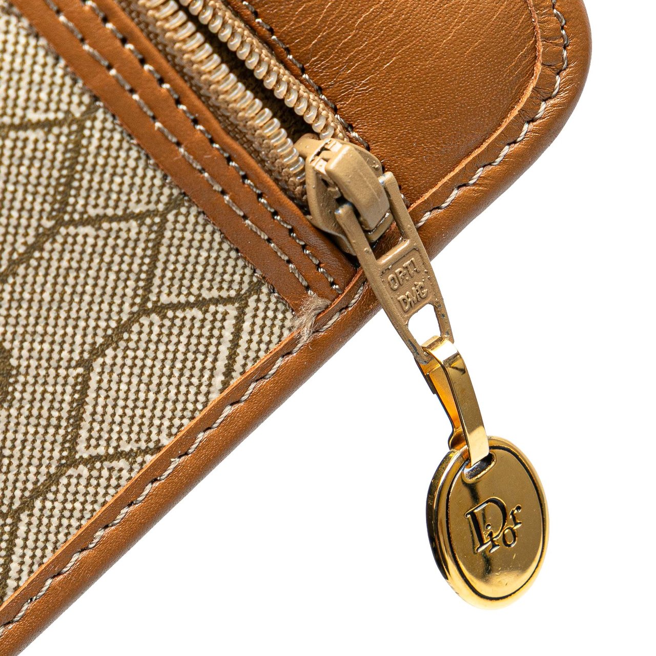 Dior Honeycomb Coated Canvas Crossbody Bruin