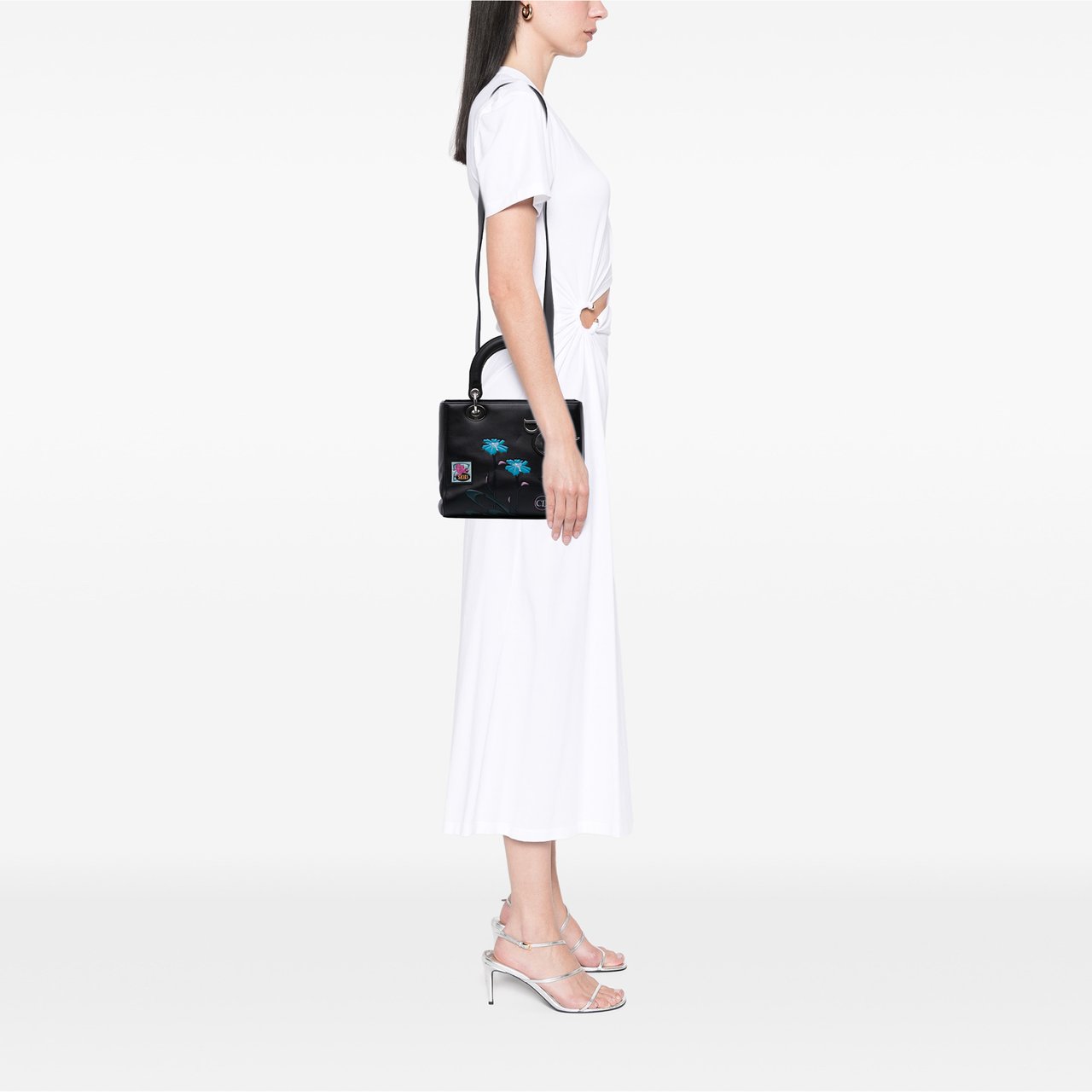 Dior Medium Calfskin Paradise Lady Dior Zwart