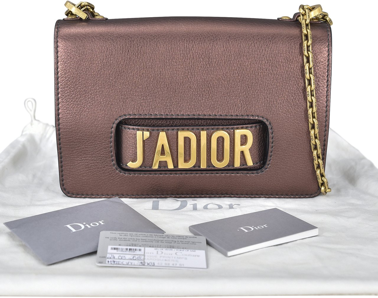 Dior Medium J'Adior Chain Flap Bruin