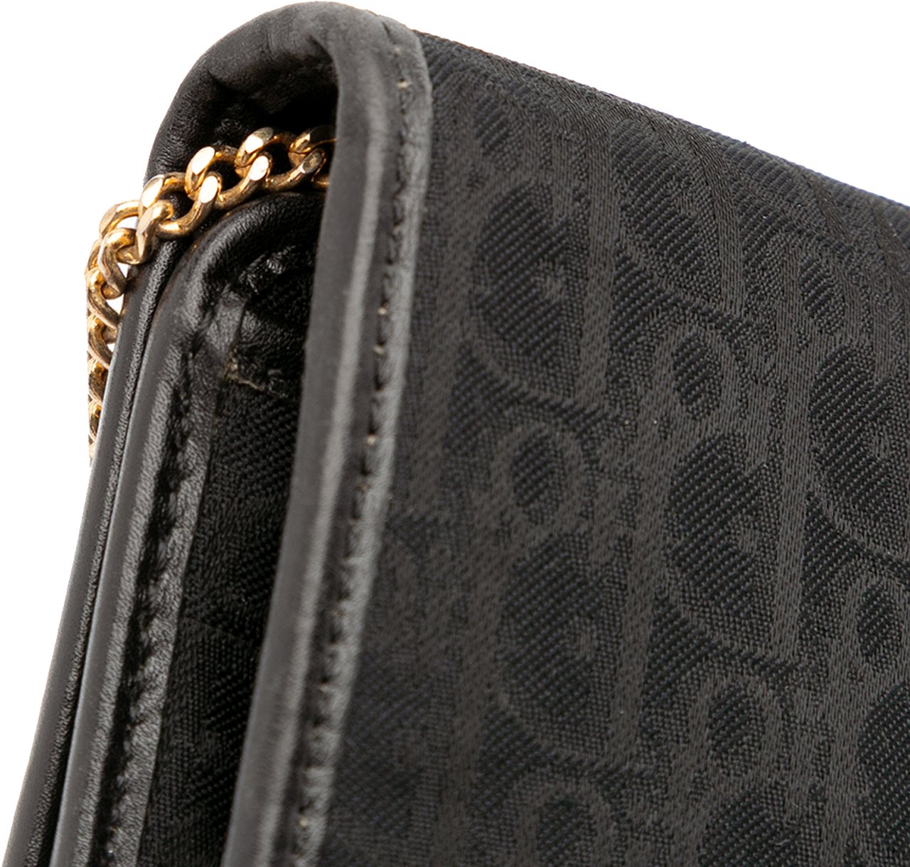 Dior Oblique Canvas Chain Crossbody Zwart