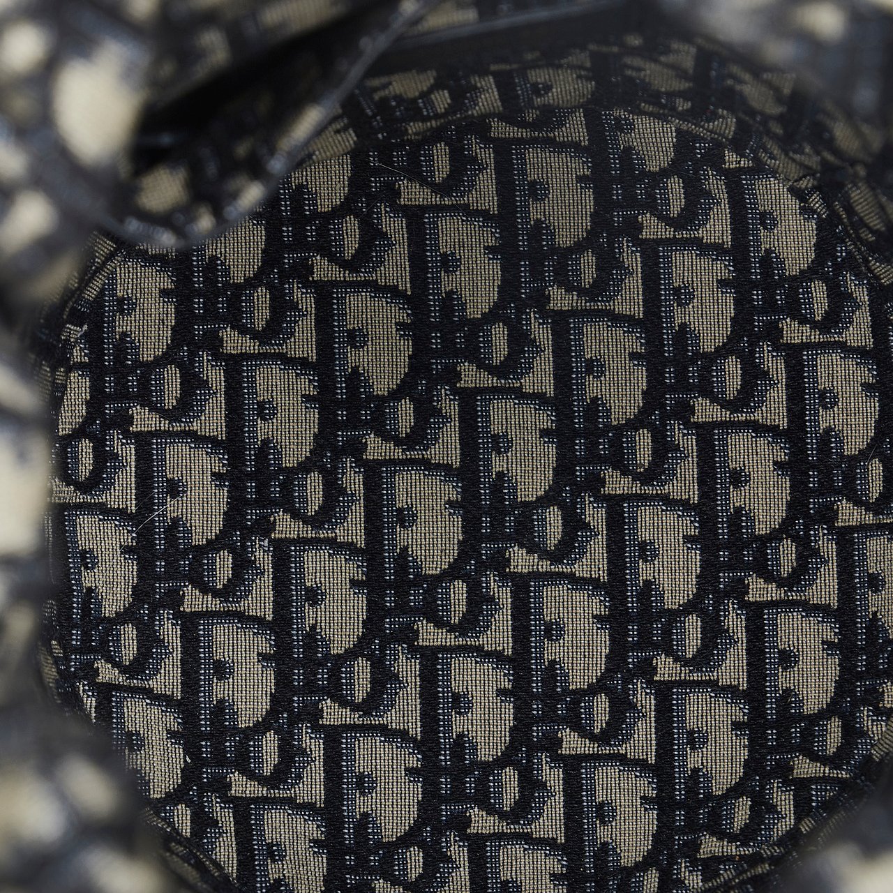 Dior Oblique Wicker Bucket Bag Bruin