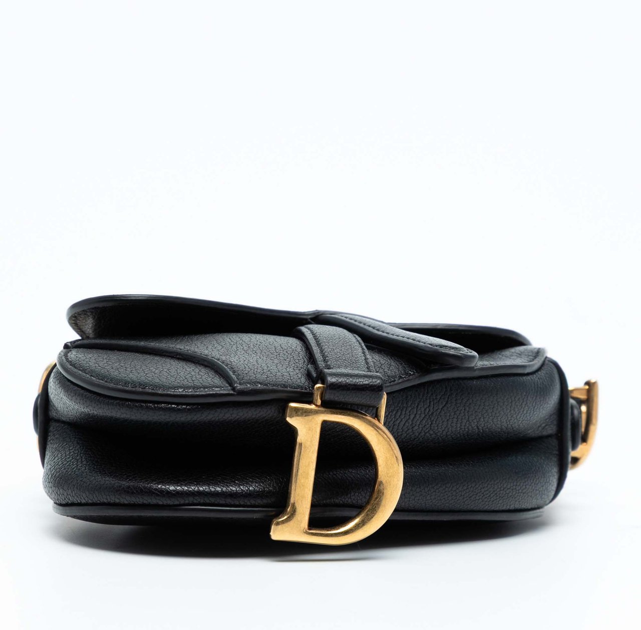 Dior Micro Goatskin Saddle Zwart