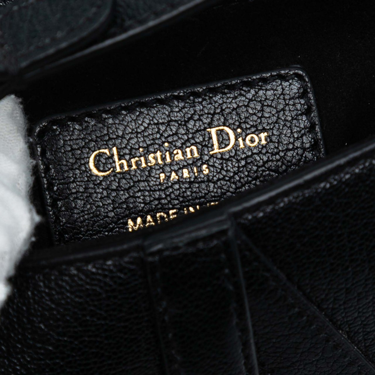 Dior Micro Goatskin Saddle Zwart