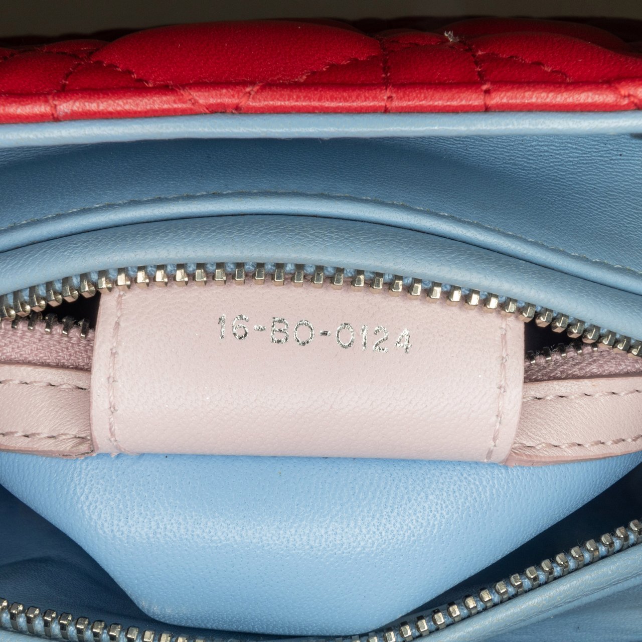 Dior Medium Tricolor Lambskin Cannage Lady Dior Rood