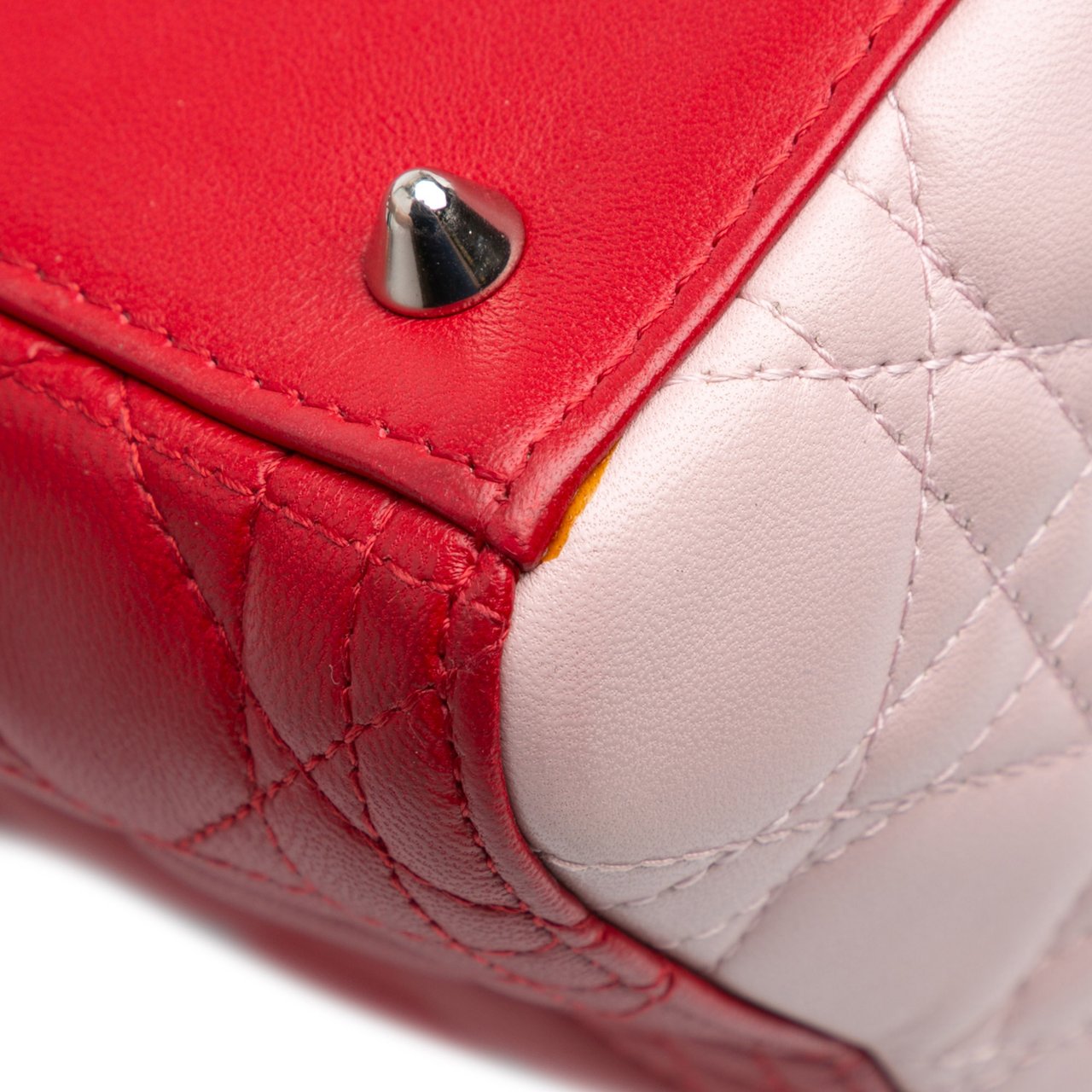Dior Medium Tricolor Lambskin Cannage Lady Dior Rood