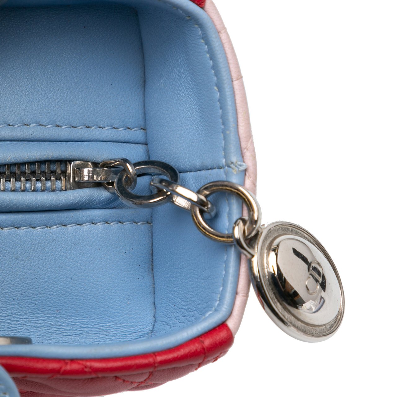 Dior Medium Tricolor Lambskin Cannage Lady Dior Rood