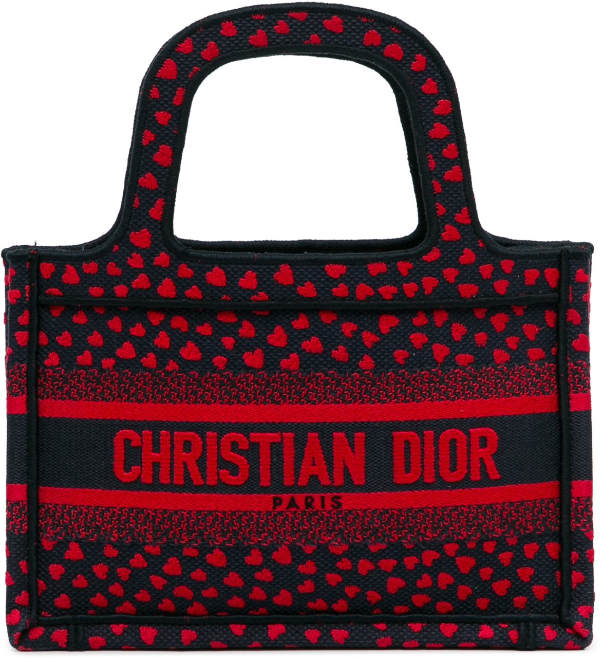 Dior Mini Pop Heart I Love Paris Book Tote Rood