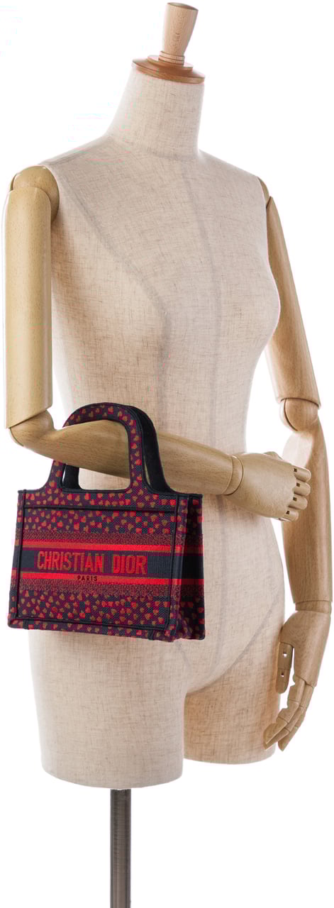 Dior Mini Pop Heart I Love Paris Book Tote Rood