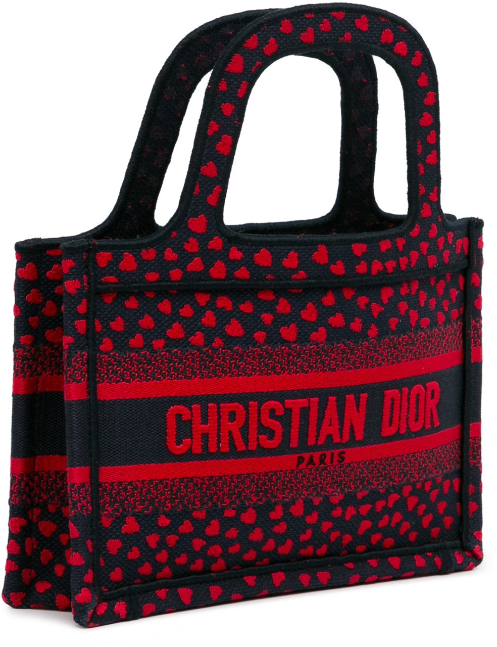 Dior Mini Pop Heart I Love Paris Book Tote Rood