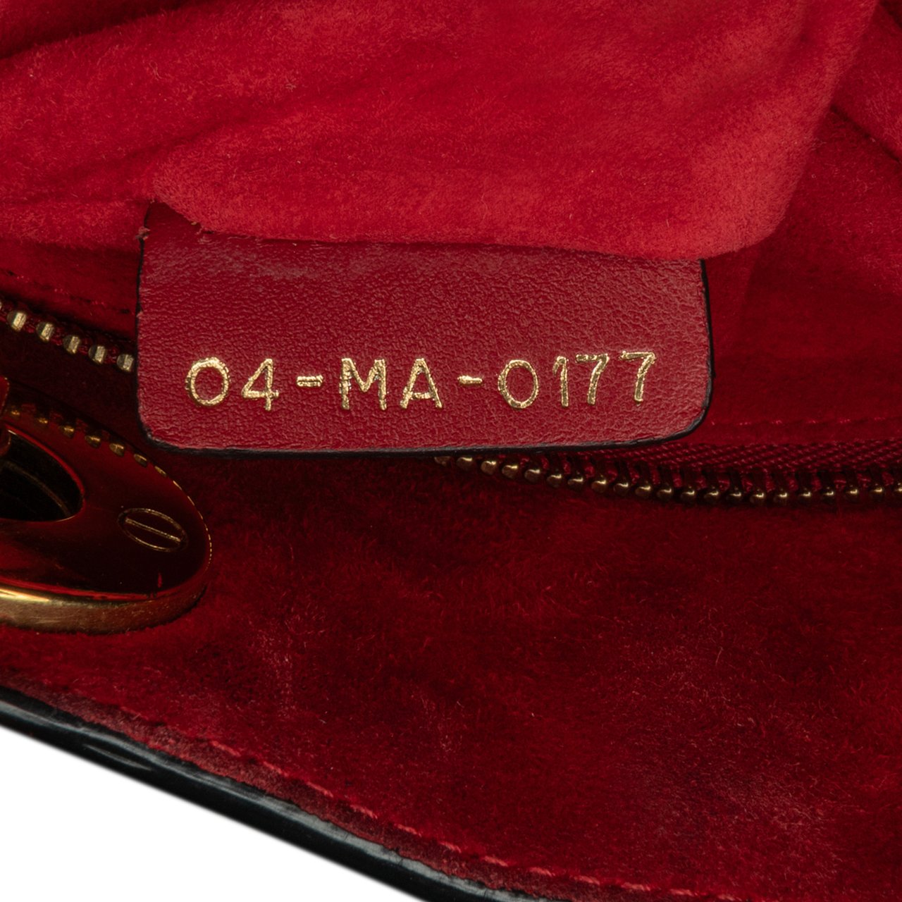 Dior Mini Lambskin Cannage Studded Supple Lady Dior Rood