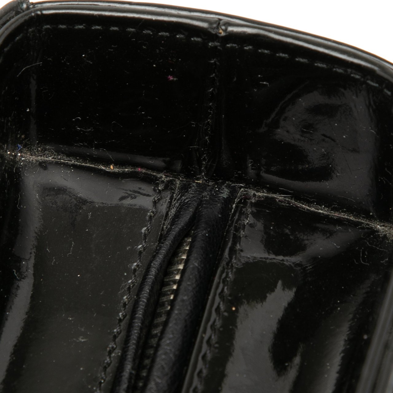 Dior Large Patent Cannage Lady Dior Zwart