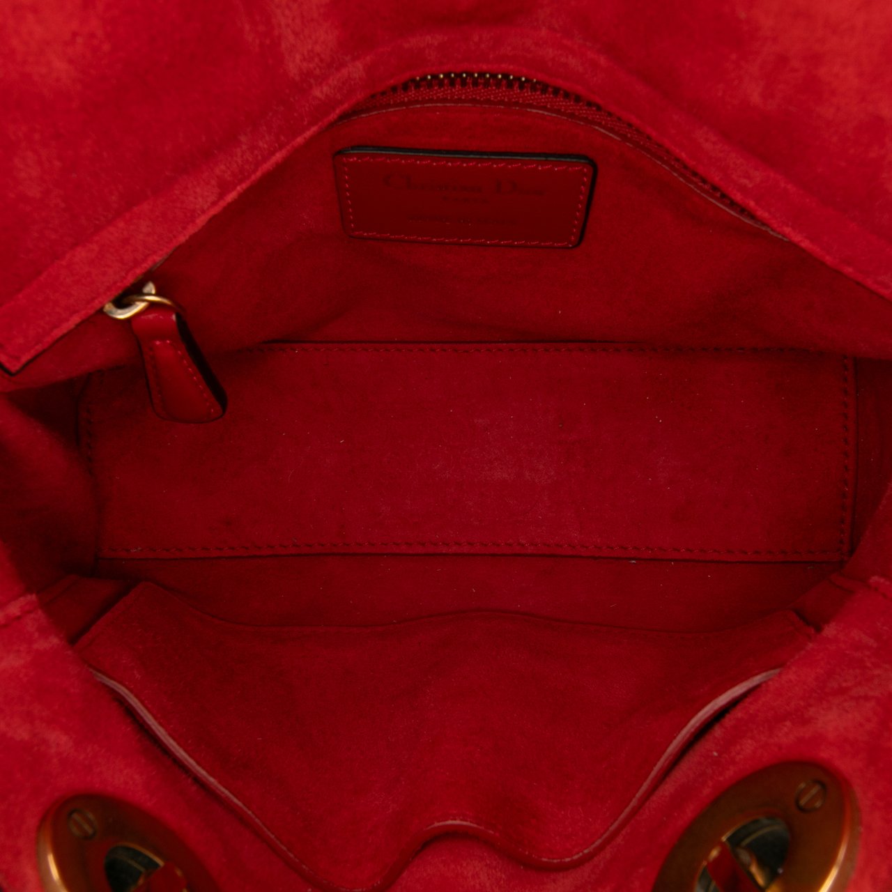 Dior Small Calfskin Cannage My ABCDior Lady Dior Rood