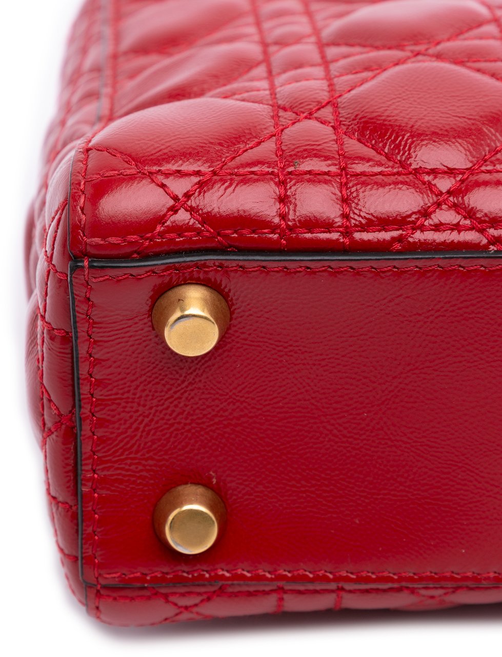 Dior Small Calfskin Cannage My ABCDior Lady Dior Rood