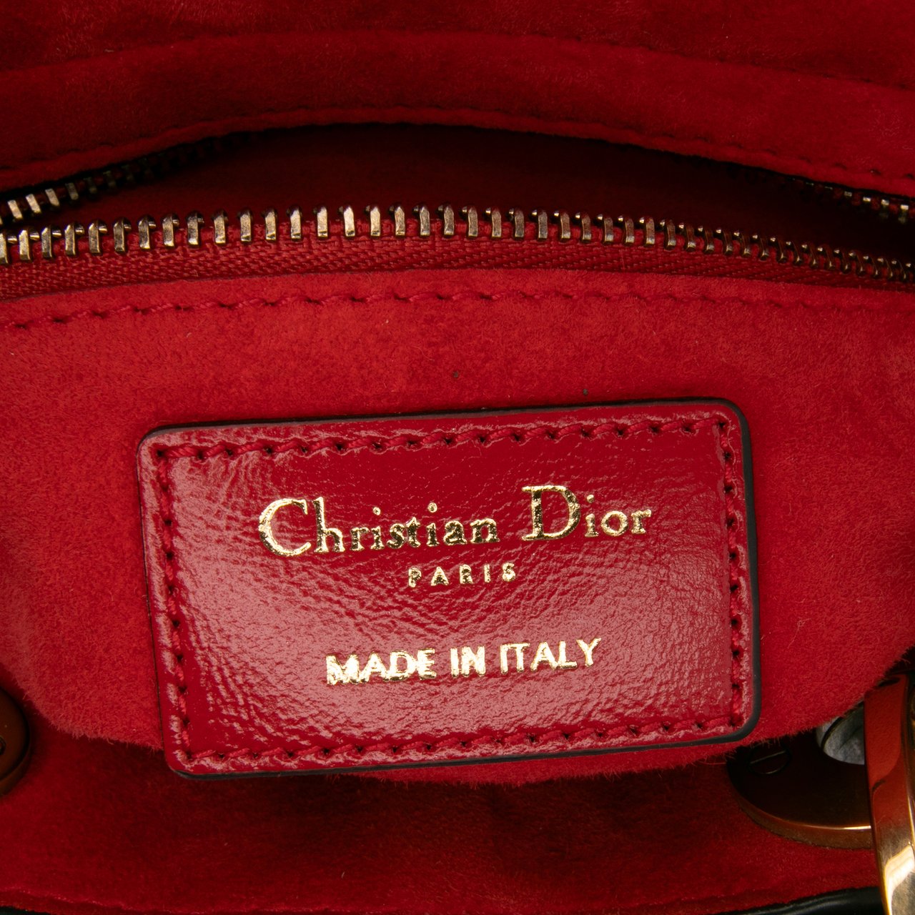 Dior Small Calfskin Cannage My ABCDior Lady Dior Rood