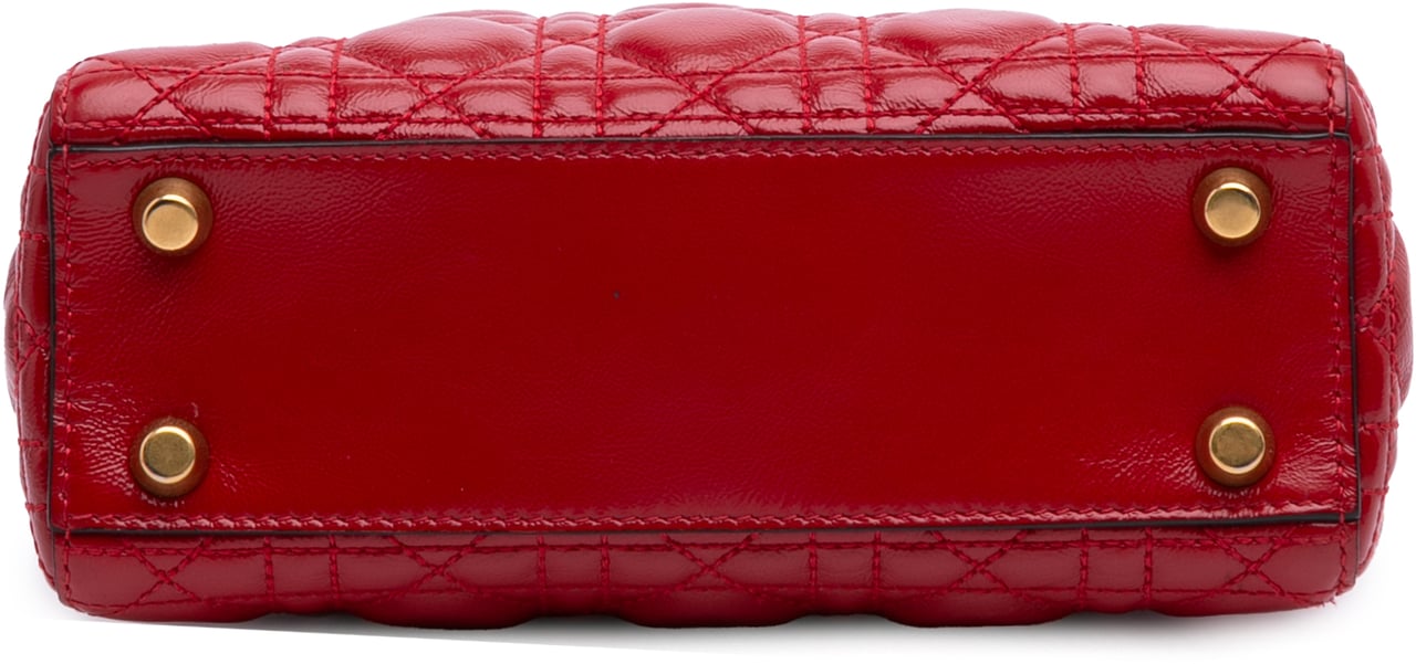 Dior Small Calfskin Cannage My ABCDior Lady Dior Rood