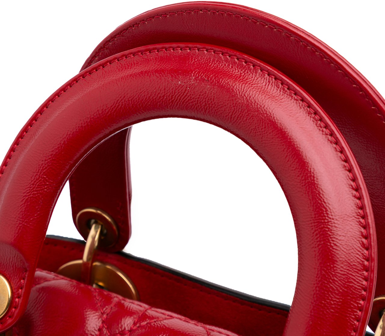 Dior Small Calfskin Cannage My ABCDior Lady Dior Rood
