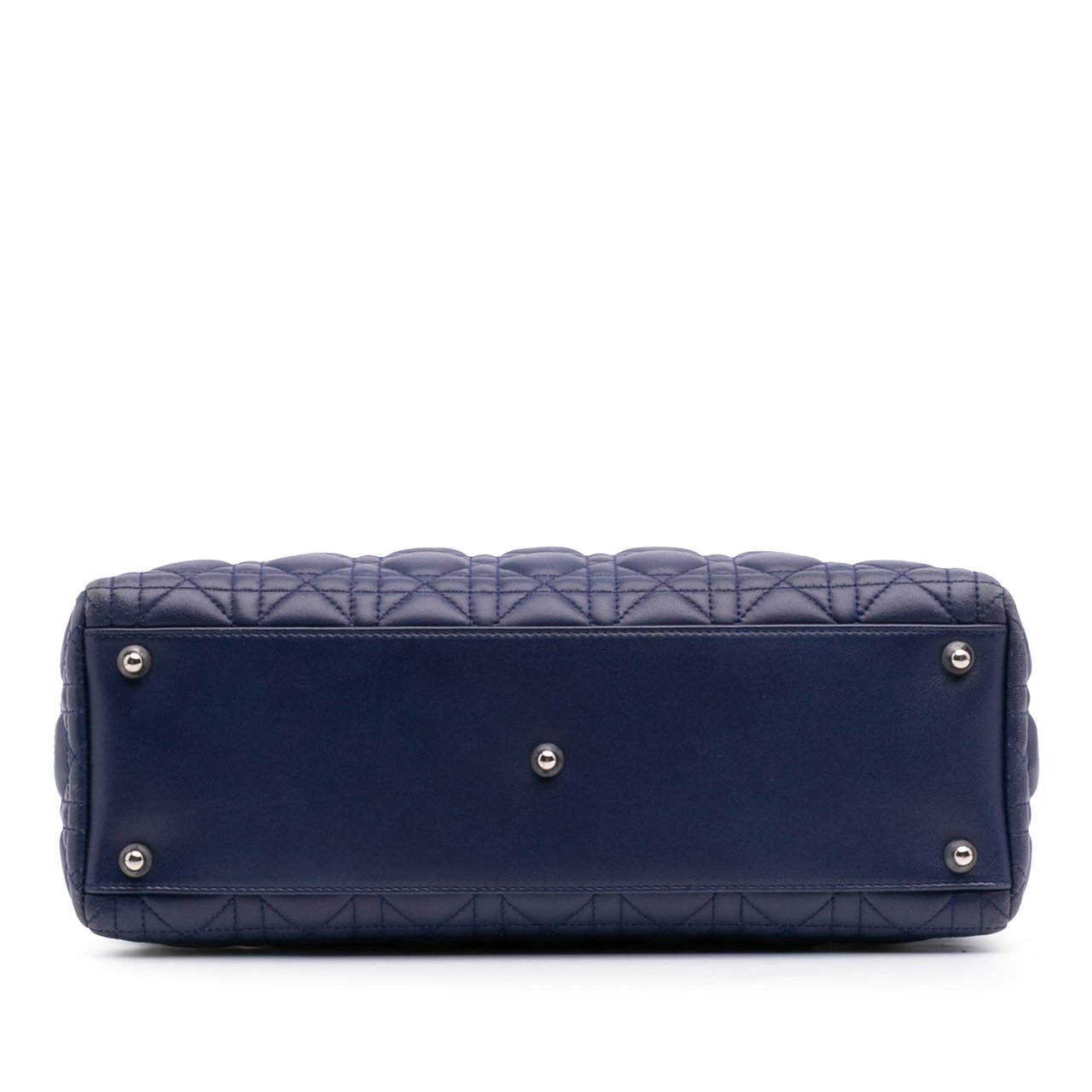 Dior Large Lambskin Cannage Lady Dior Blauw